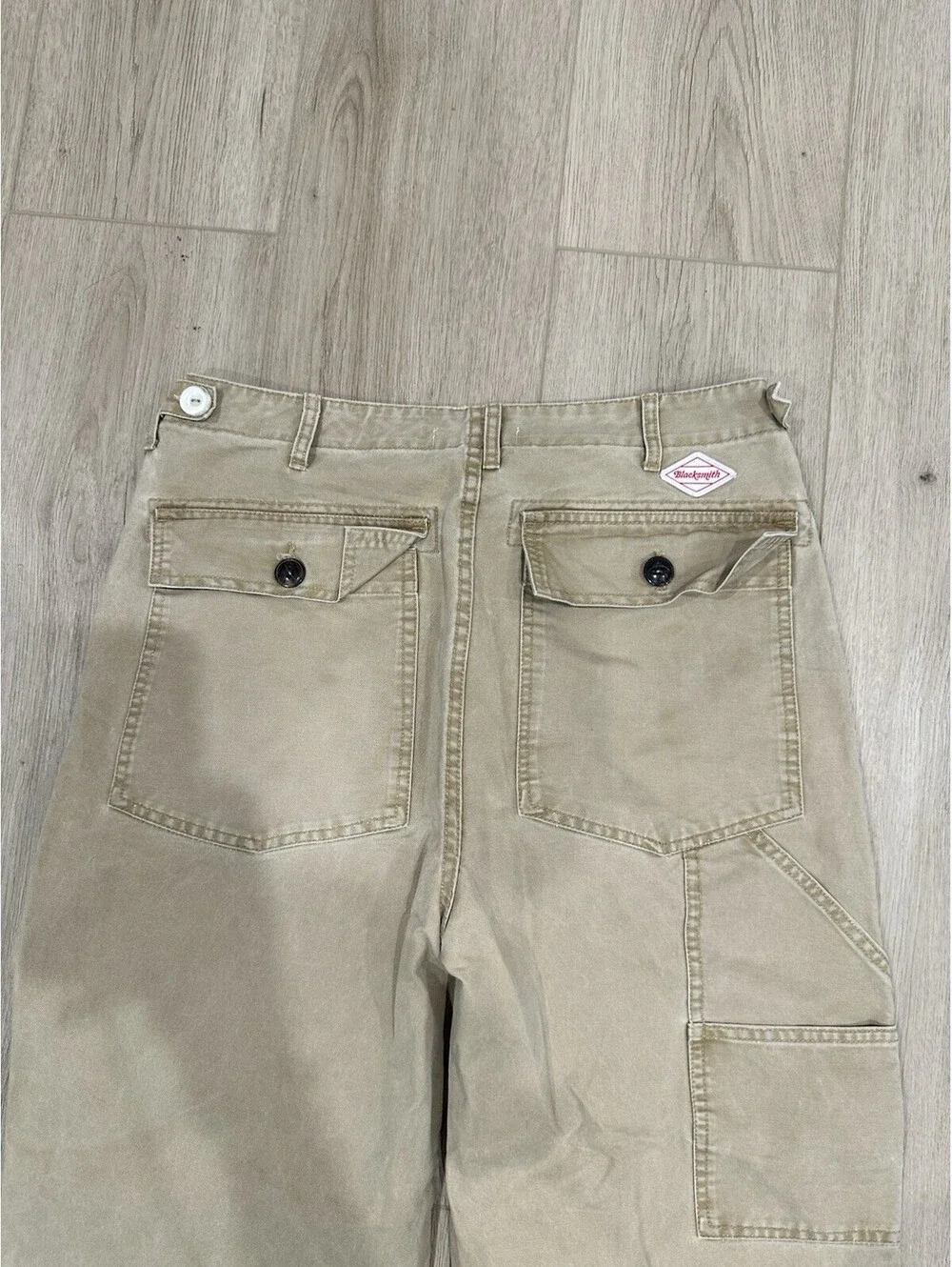 Blacksmith Store Pants Khaki Fatigue Pants Cotton Size Medium 32x26